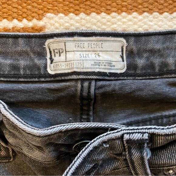 Free People • Black Raw Hem Jeans - Picture 3 of 11